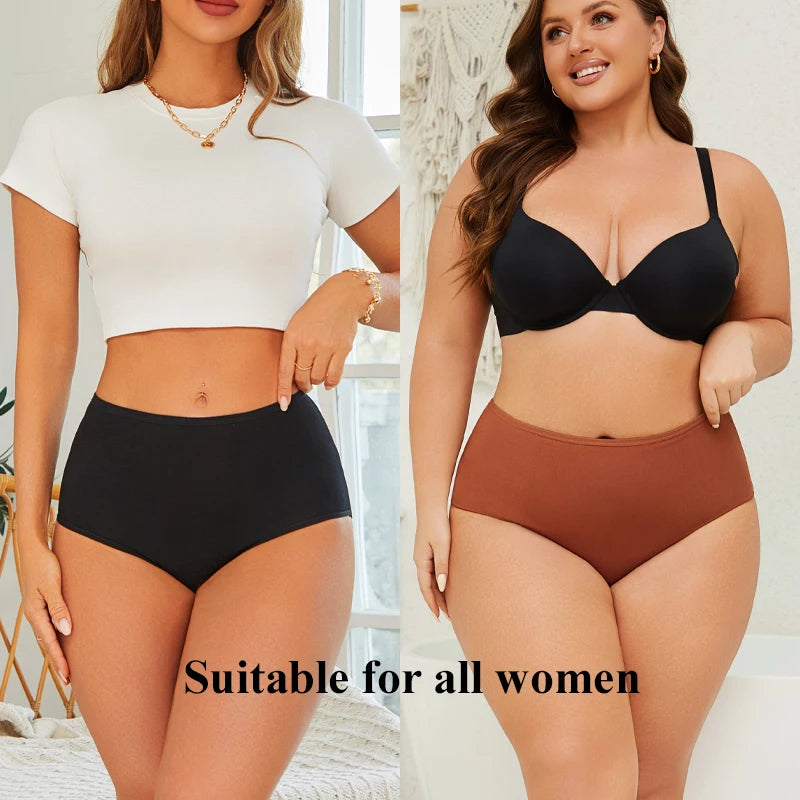 BOMULLSDAMTROSOR STORA STORLEKAR SÖMLÖST UNDERKLÄDER