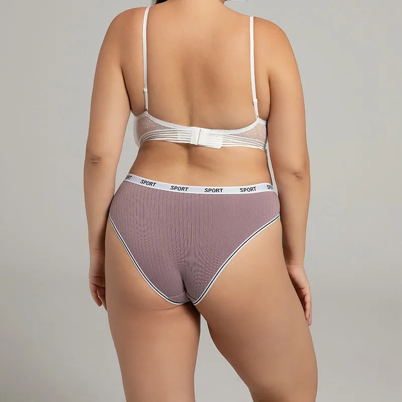 S–4XL DAMTROSOR STORA STORLEKAR BOMULL MJUK MEDELHÖG MIDJA