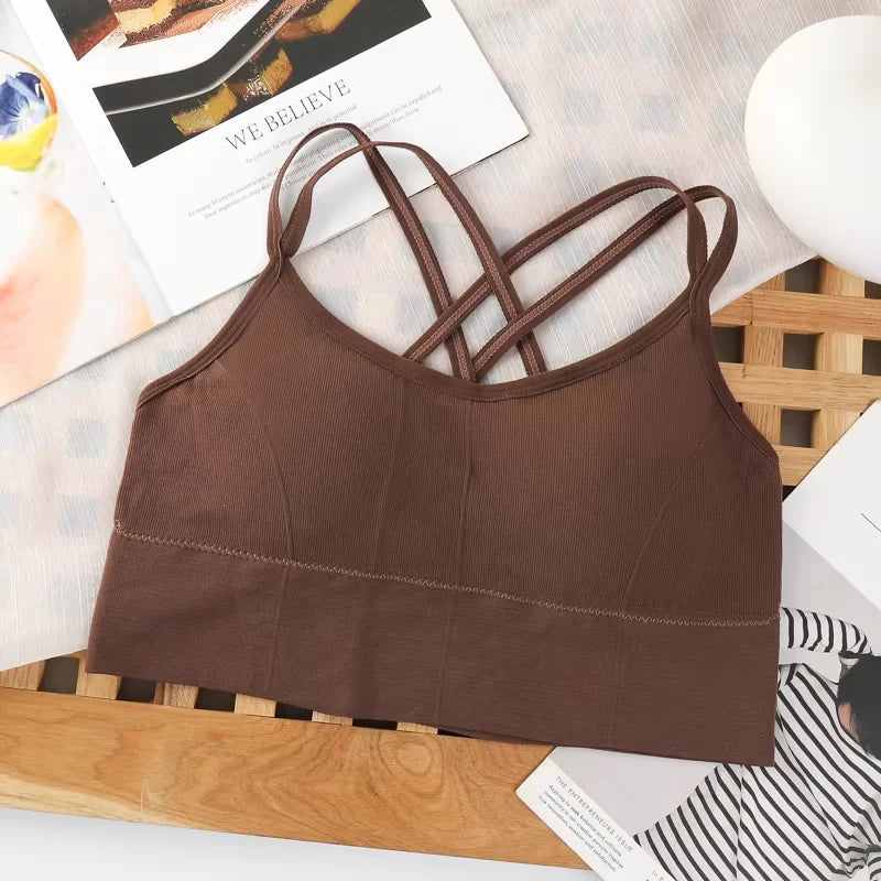 DAMTOPP – RYGGKORS, PUSH-UP, LÖPNING, SPORT-BH