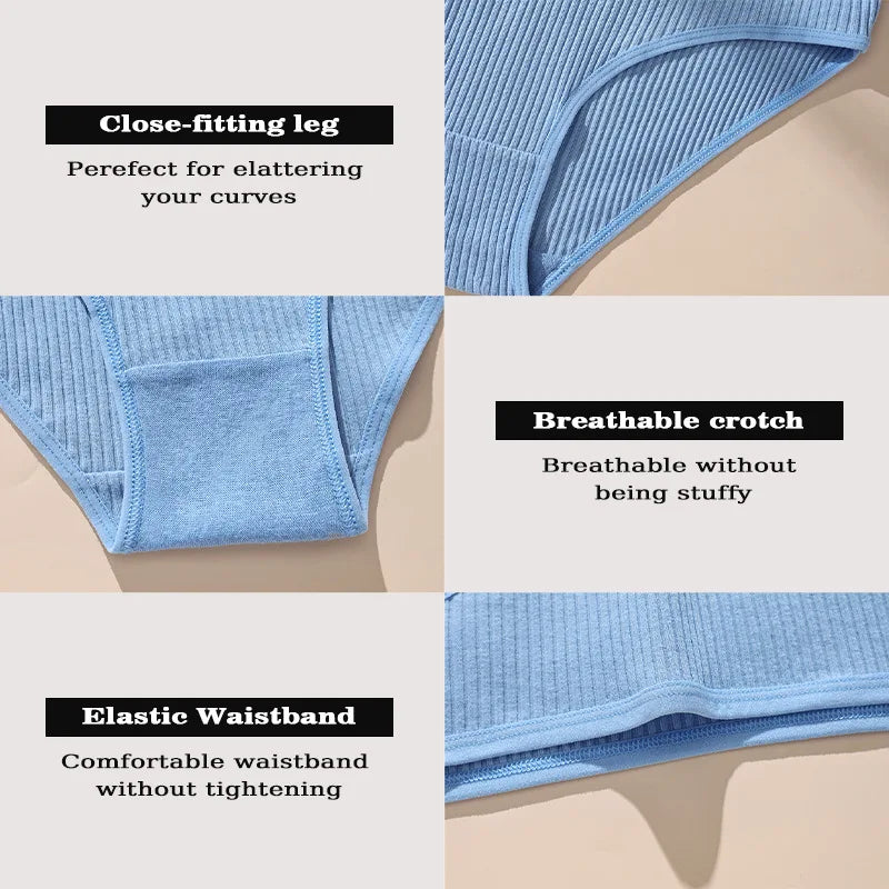 7-PACK DAMTROSOR RANDIGA LOW-RISE BOMULL, ANDNIGSBAR