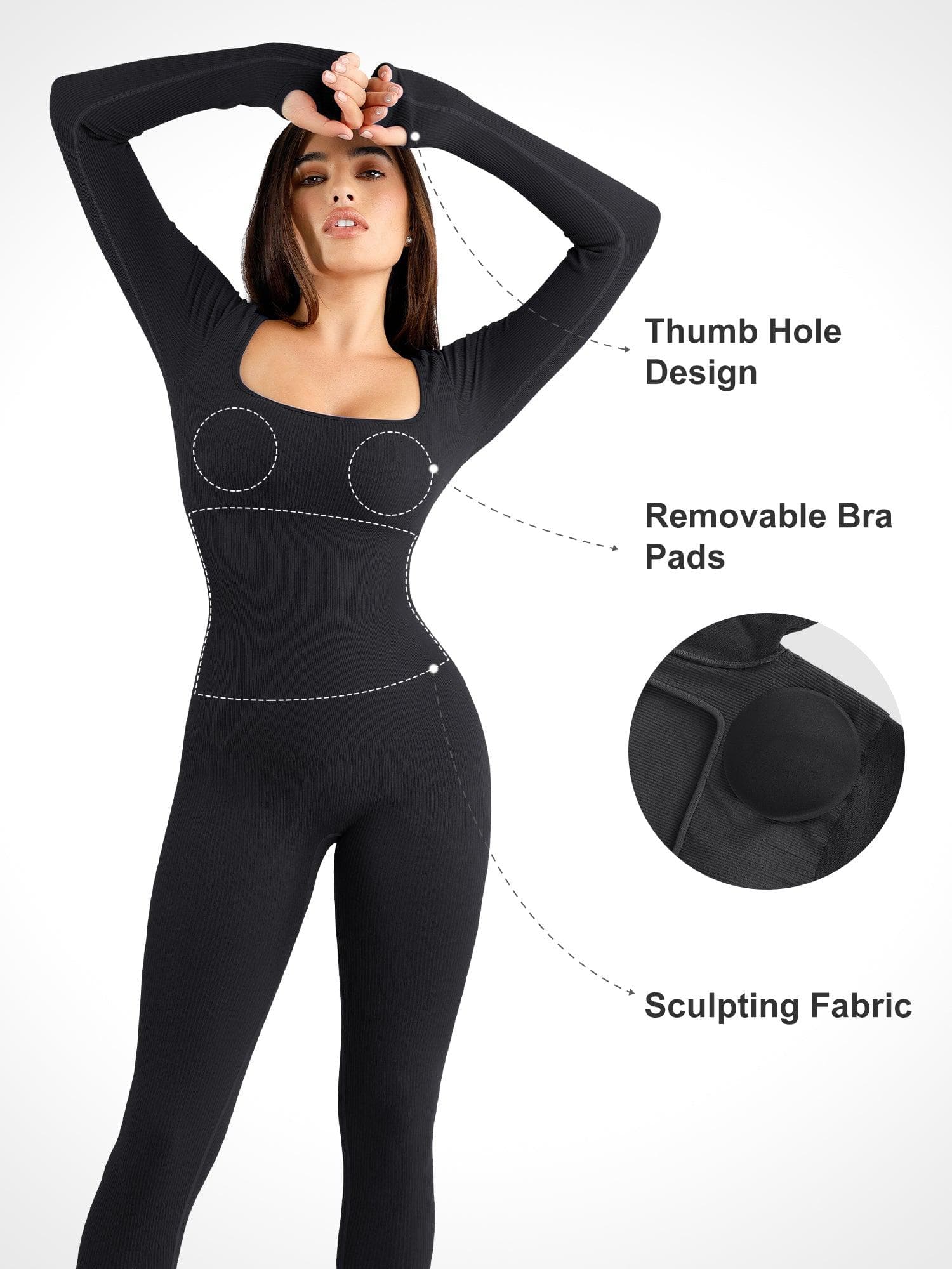 SÖMLÖS SLIMMING JUMPSUIT – INBYGGD SHAPEWEAR OCH BH-STÖD